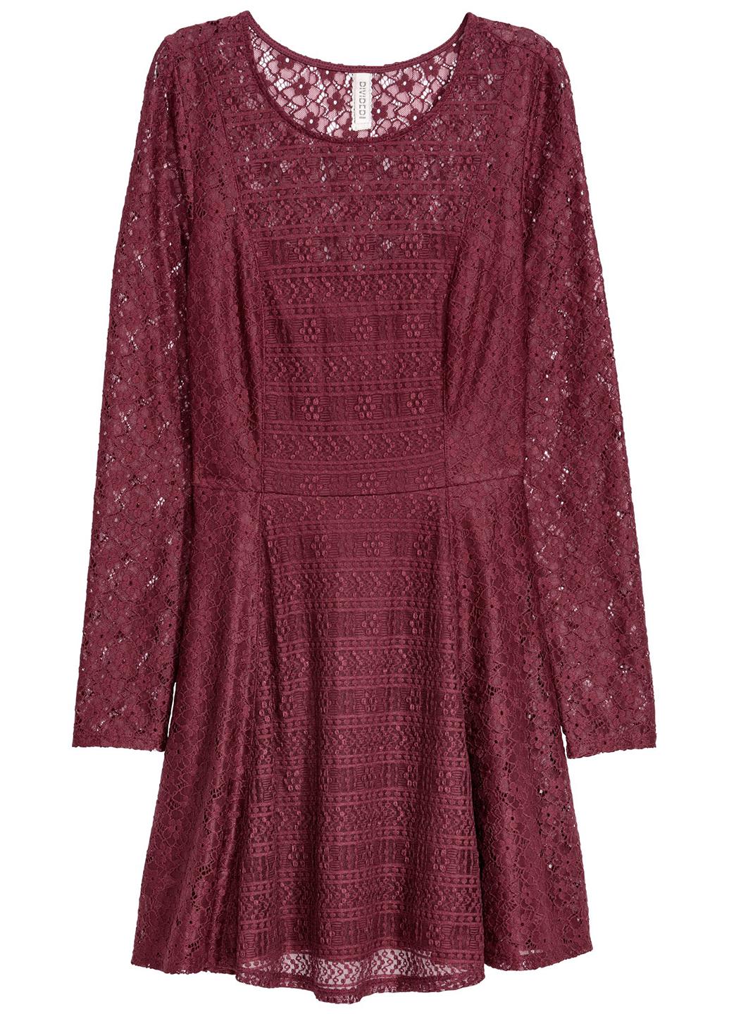 Платье H&M р. 34 Бордовый (580055b45)