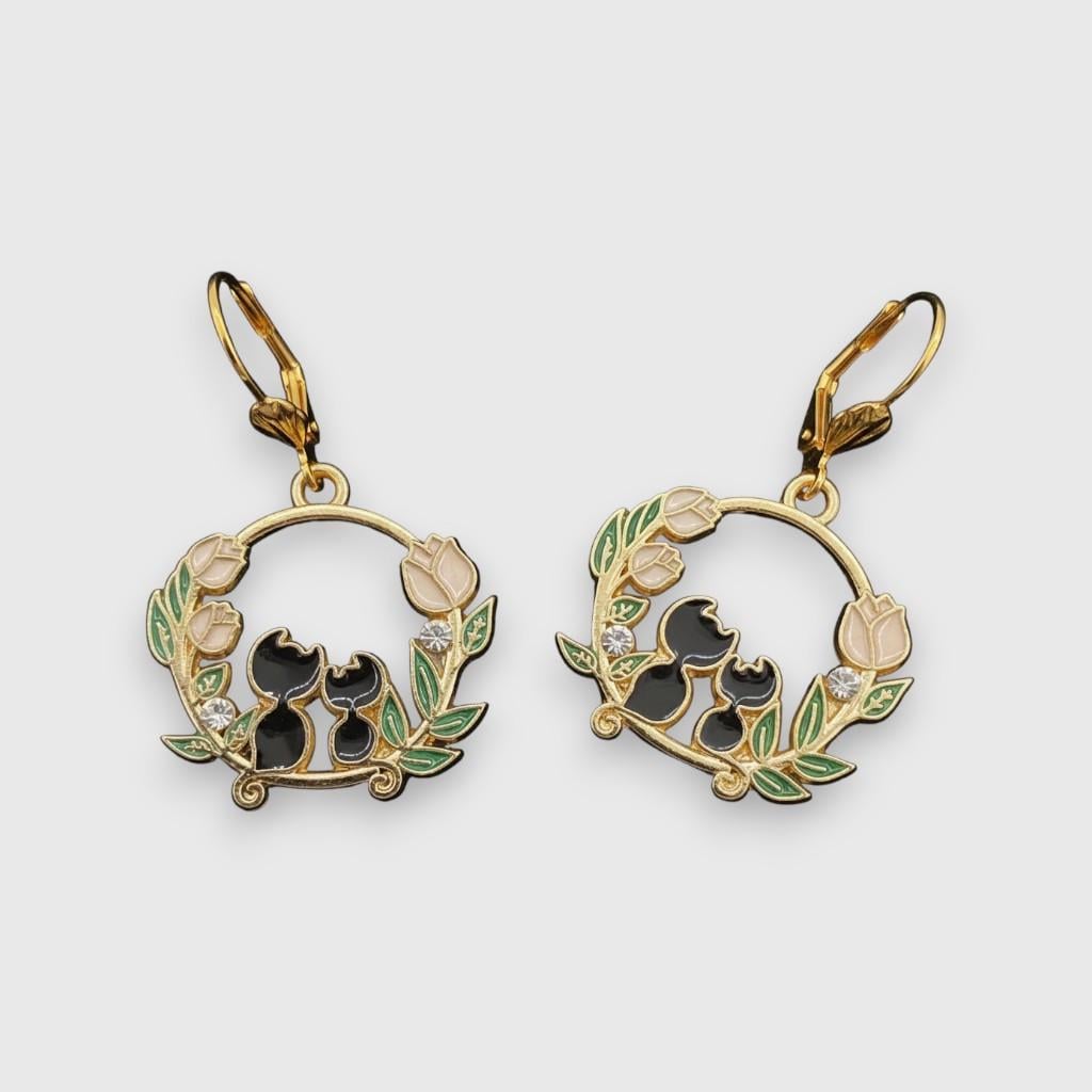 Серьги женские Venustus котик и растение 4,7 см Золотистый (35474348) Серьги женские Venustus котик и растение 4,7 см Золотистый (35474348)