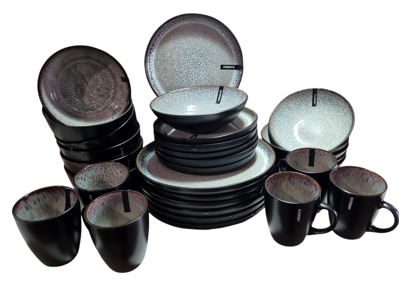 Столовый сервиз Ardesto Bolzano Магический на 6 персон 30 предметов Черно-коричневый (2395624049)