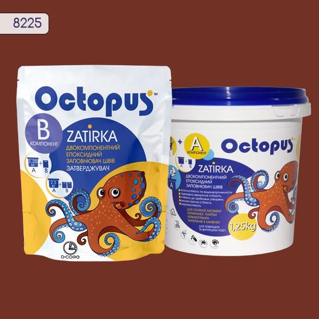 Затирка для плитки Octopus Zatirka епоксидна 1,25 кг Терракотовий (ZB-12)