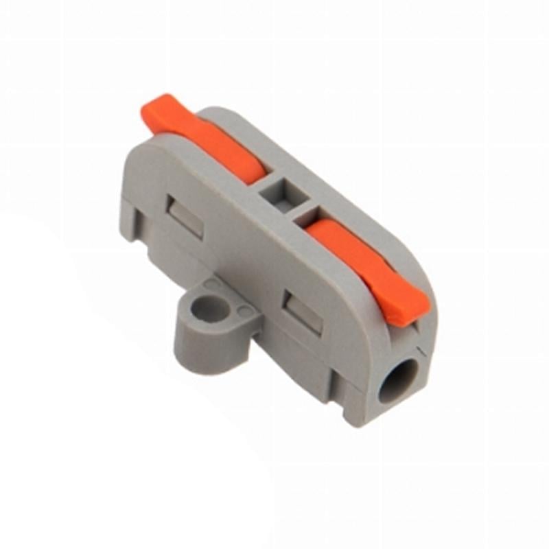 Клемма проходная Tactix 0,08-4 мм2 32А 1-1 наборная 30х8х13,5 мм рычаг крепеж 3,1 мм Оранжевый (CT2-1MR)