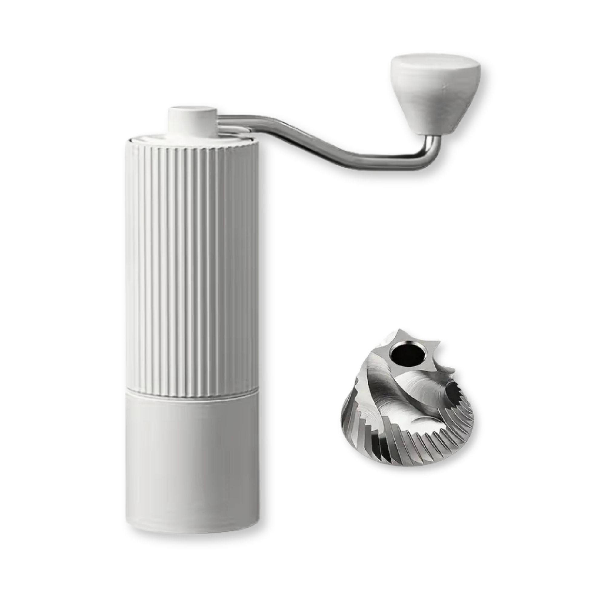 Кофемолка ручная с регулировкой помола жернова 38 мм Белый (7005) Кофемолка ручная с регулировкой помола жернова 38 мм Белый (7005)