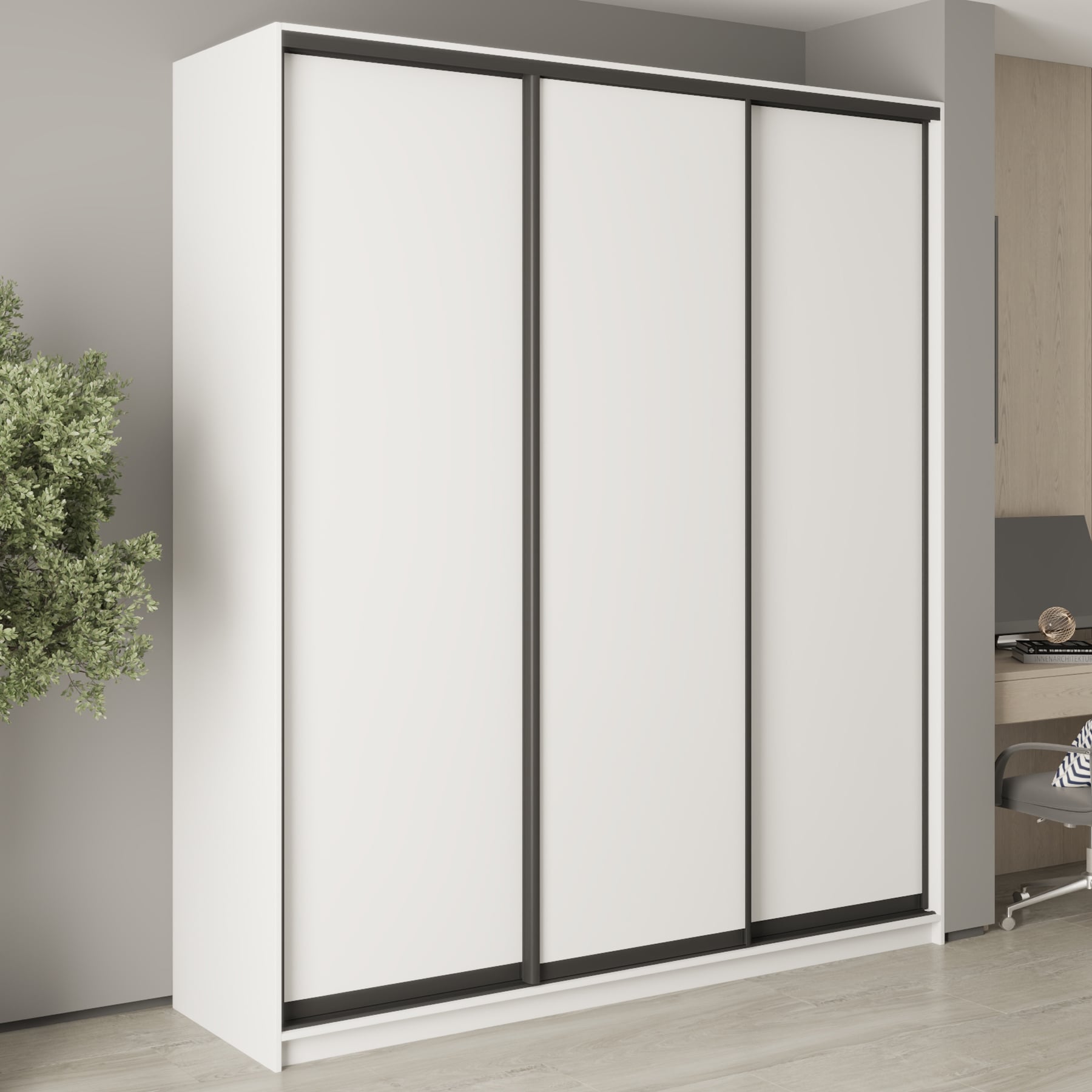 Шкаф-купе трехдверный Mebel Star Стандарт BG MBS-8553 210х60х240 см Аляска белый (1007964) Шкаф-купе трехдверный Mebel Star Стандарт BG MBS-8553 210х60х240 см Аляска белый (1007964)