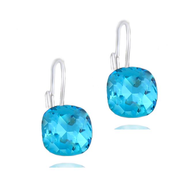 Сережки з кристалами Сваровски Italina 087213 Синій