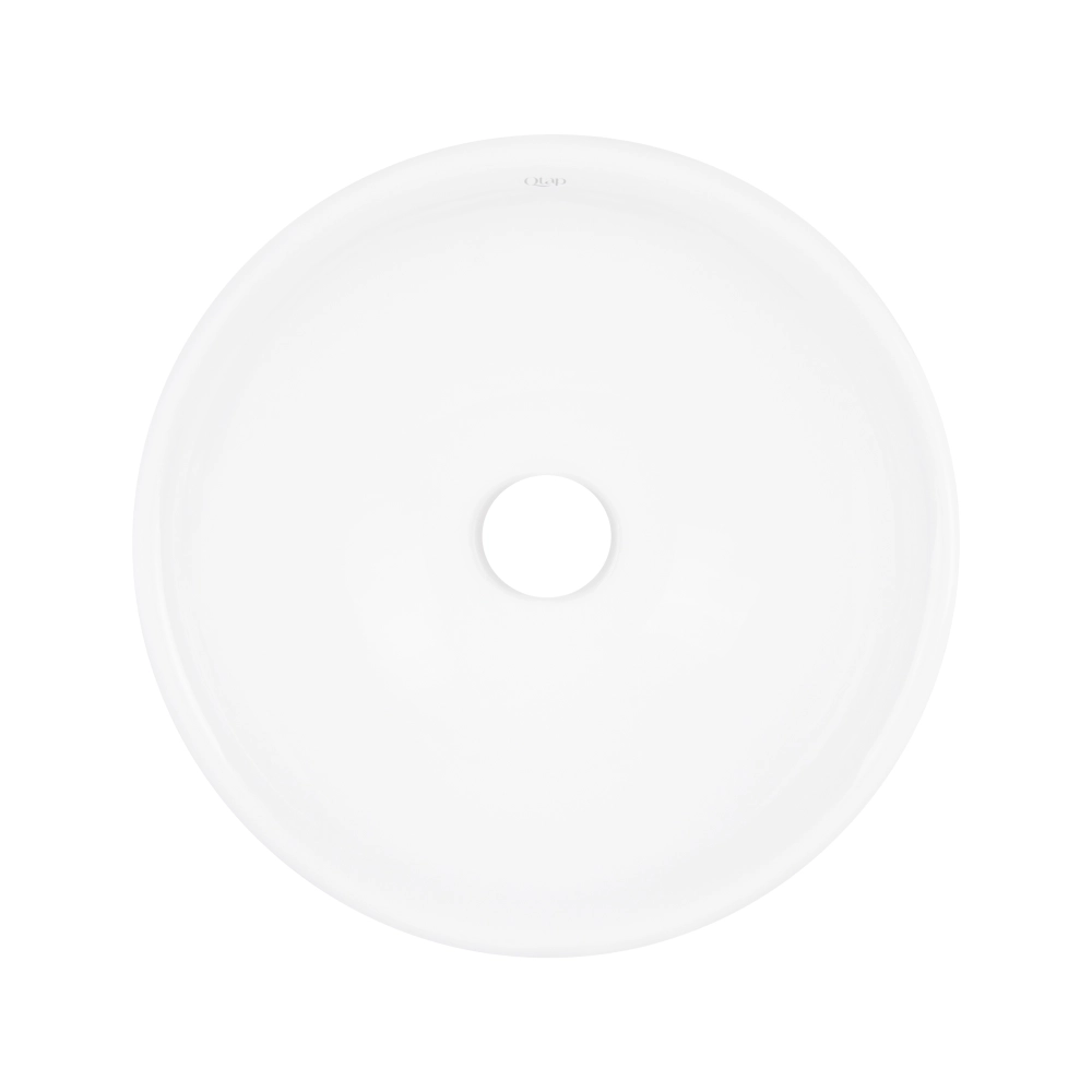Раковина Qtap Owl накладна кругла без донного клапана 400х400х155 мм White (53082)
