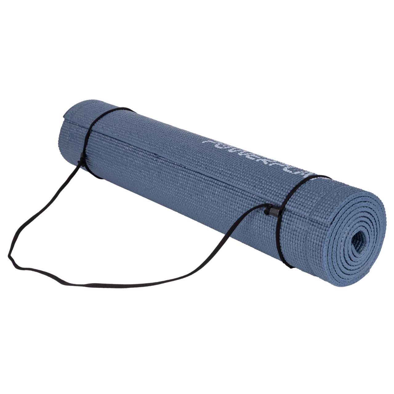 Килимок для йоги та фітнесу PowerPlay 4010 PVC Yoga Mat 173x61x0,6 см Темно-синій - фото 5