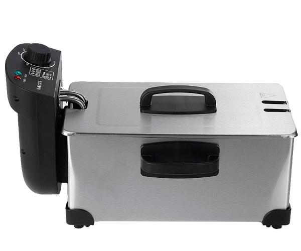 Фритюрница Haeger HG-5299 со съемной чашей и терморегулятором 3,5 л 2000 Вт Серебристый (HG-5299_1292)