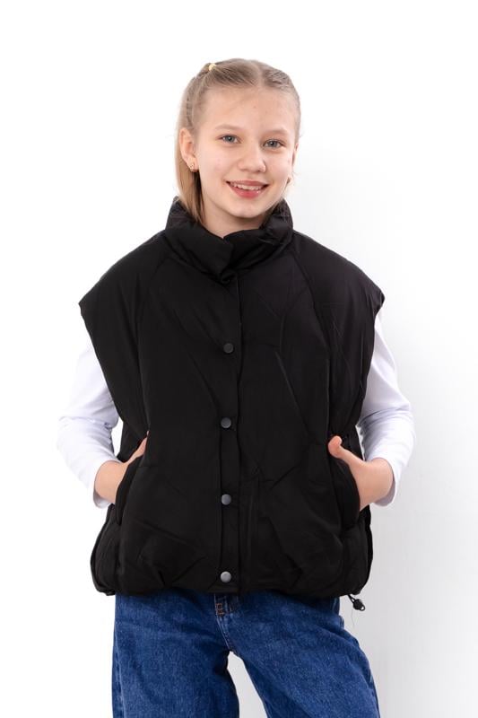 Жилетка дута Носи Своє з написом на спині 140 см Чорний (17354)