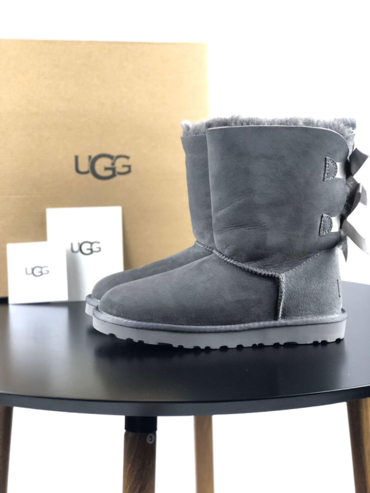 Уггі жіночі UGG 2 Boiler Button Grey Suede р. 36 Сірий (28626)