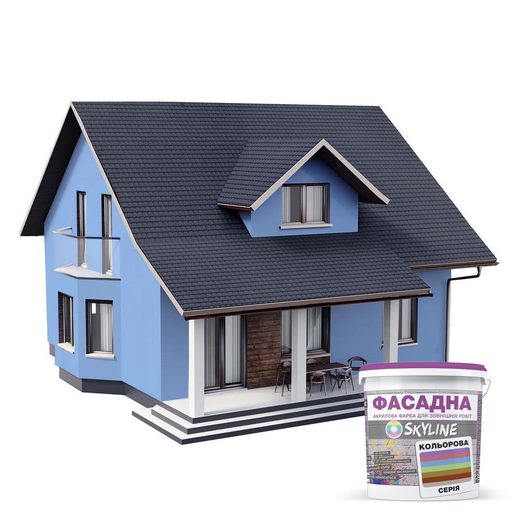Краска акрил-латексная фасадная Skyline 3 л 1020-R90B Небесный (2487186117) - фото 3