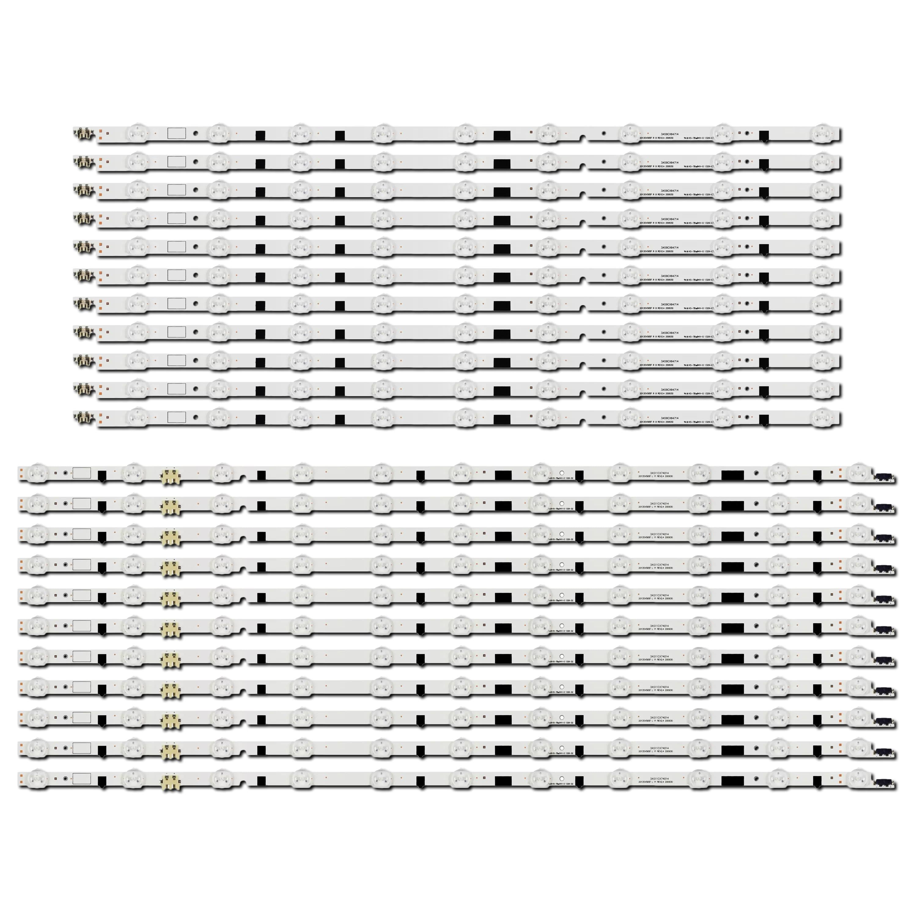 Комплект LED підсвітки для TV Samsung 2013SVS65F L11/R9 REV2.4 D2GE-650SCA-R3 D2GE-650SCB-R3 BN96-25316/17A 65" 22 шт. (ART-14138)