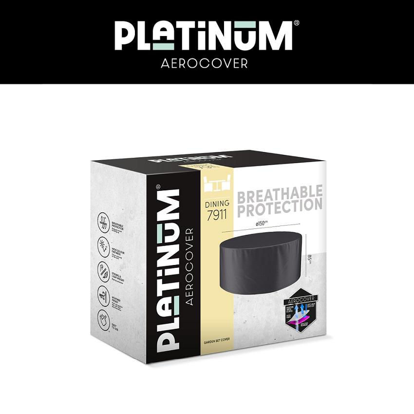 Чехол PLATINUM AeroCover для садовых обеденных комплектов Ø150xH85 см Серый (7911) - фото 10 Чехол PLATINUM AeroCover для садовых обеденных комплектов Ø150xH85 см Серый (7911) - фото 10
