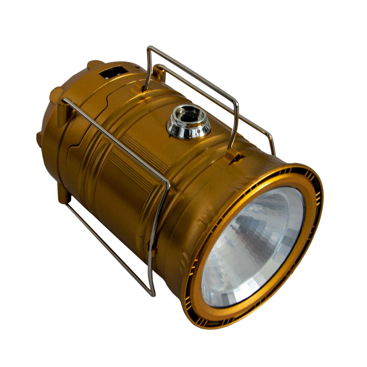 Лампа-фонарь туристическая Jia Hao SH-5800T с солнечной панелью Золотистый (1001762-Gold)