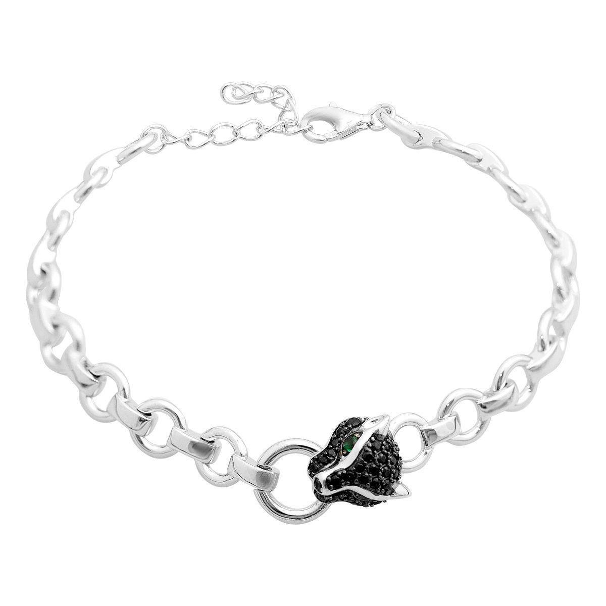 Браслет серебряный Пантера