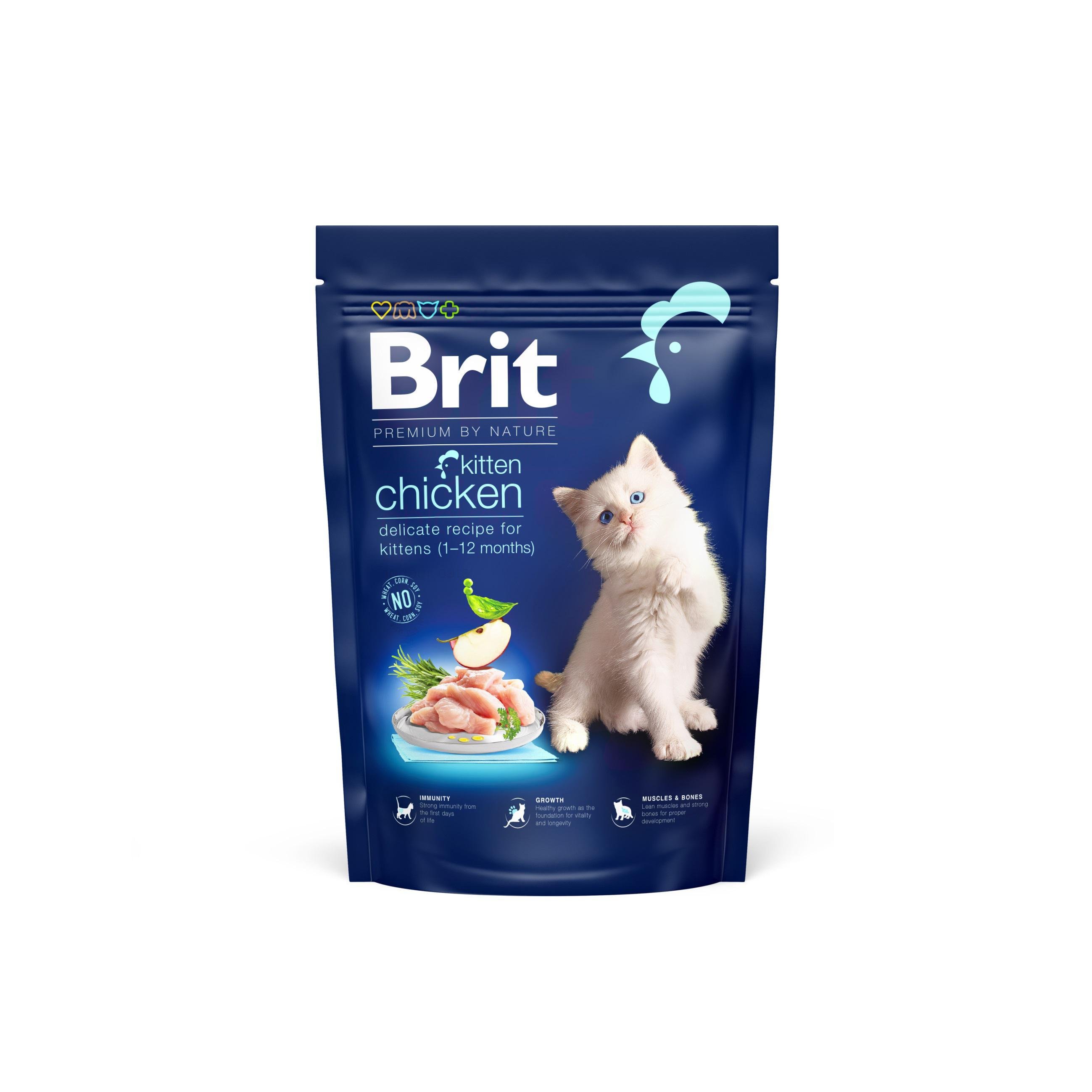 Корм сухой для кошек Brit Premium by Nature Cat Kitten с курицей 800 г