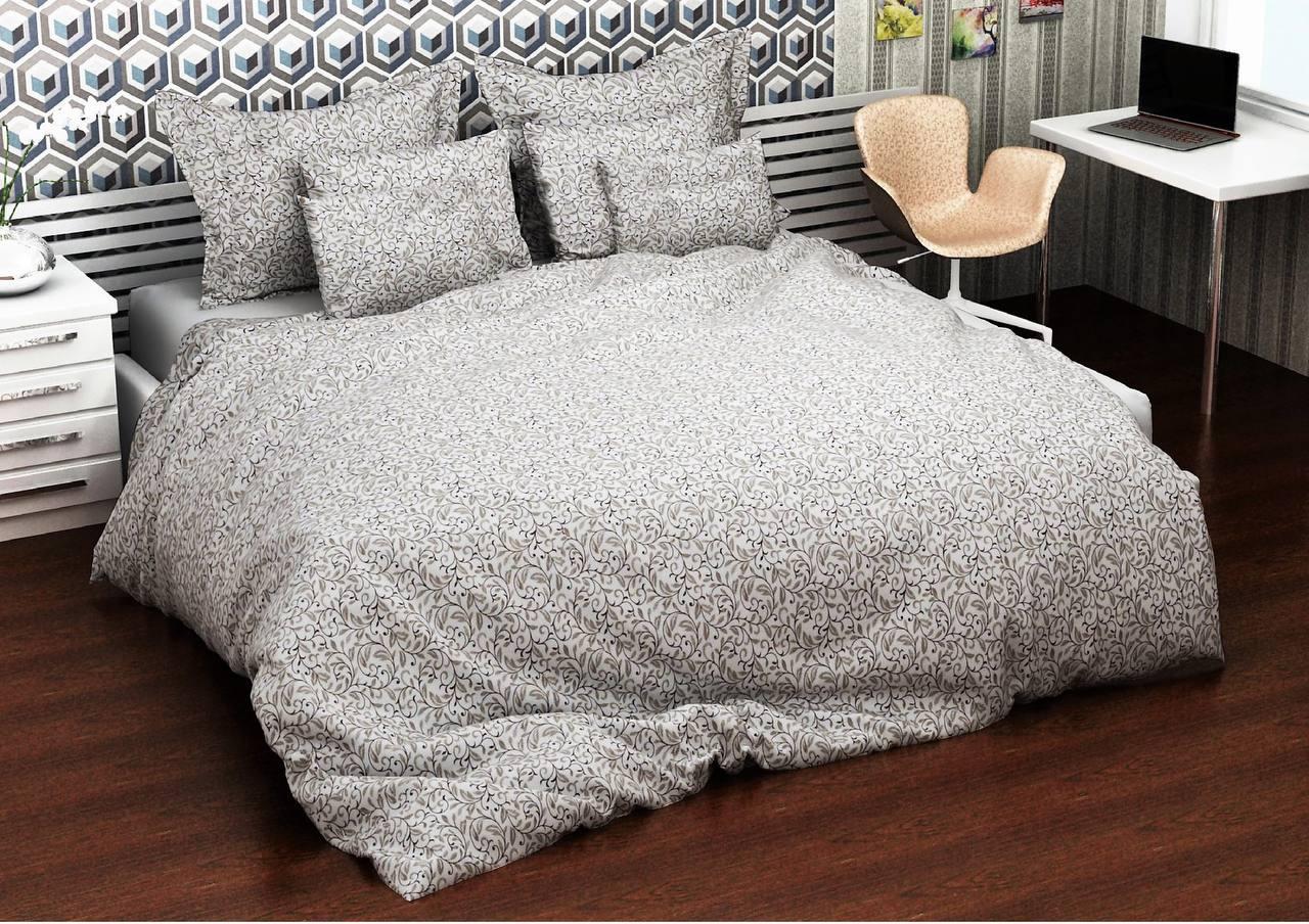 Комплект постельного белья Лиана двуспальный бязь Gold 180x210 см Бежевый (mg183010b)