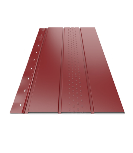 Софит для крыши перфорированный металлический RAL3005 (395756) - фото 1 Софит для крыши перфорированный металлический RAL3005 (395756) - фото 1