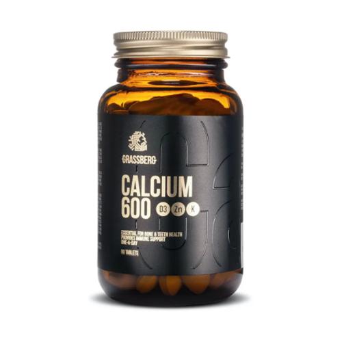 Микроэлемент Кальций Grassberg Calcium 600 + D3 + Zn with Vit K1 90 Tabs