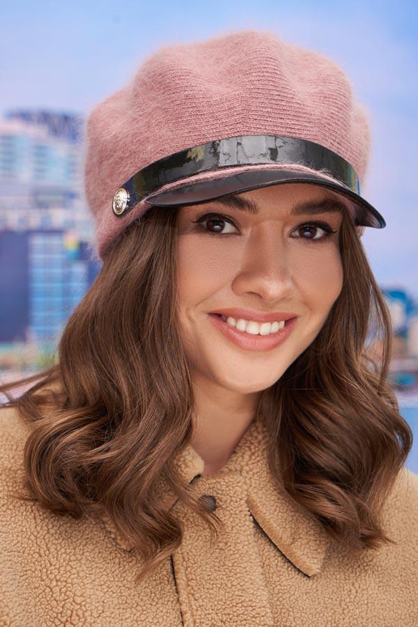 Берет с козырьком Braxton Ивы женский Темно-пудровый (4953)