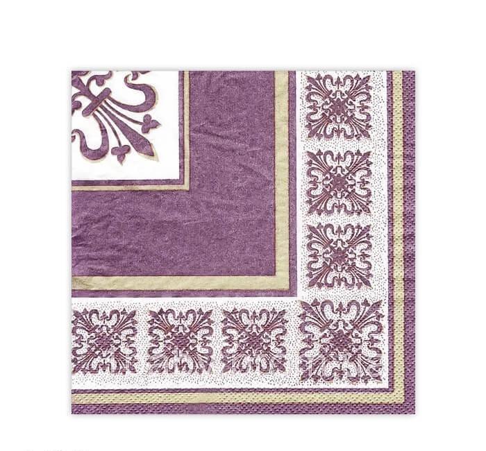 Салфетка Luxy Верона трехслойная 18 шт. Бордовый (3426)