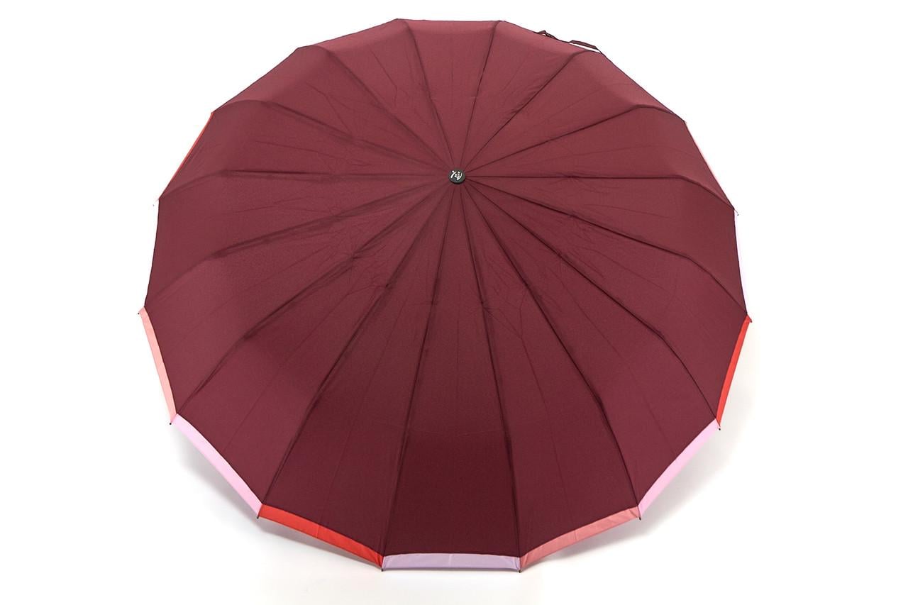 Парасолька жіноча автомат Frei Regen fcs 6002 на 16 карбонових спиць Бордовий (30222746)