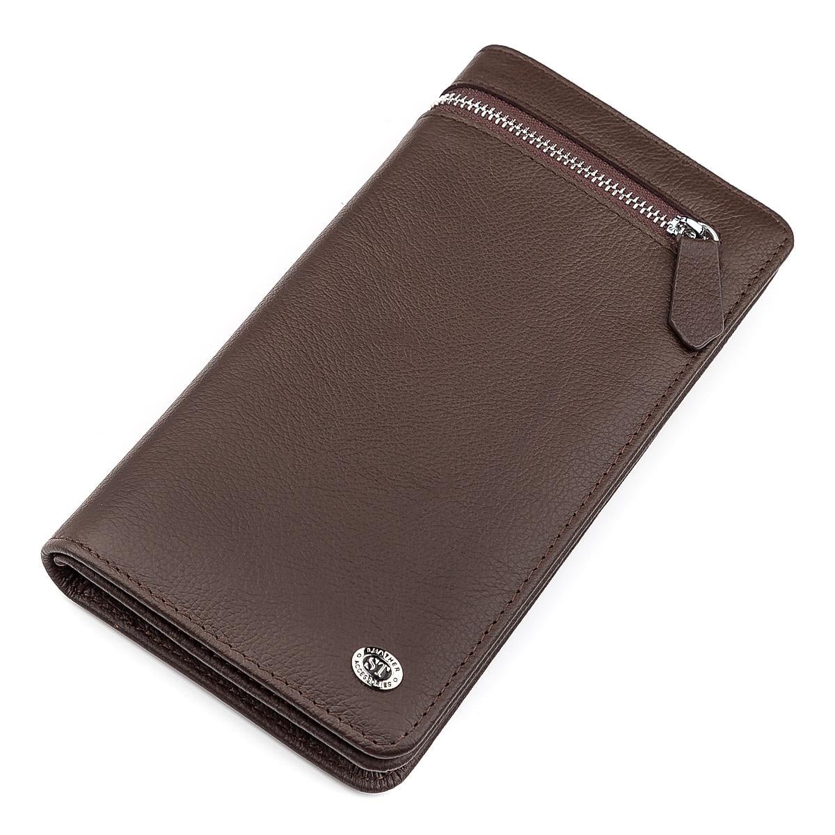 Мужской кошелек ST Leather 18445 ST291 Коричневый