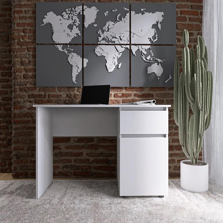 Стіл комп'ютерний з тумбою Еверест СЛ-1 Лайт 110х55х77 см Німфея Альба (EVR-4670) - фото 2 Стіл комп'ютерний з тумбою Еверест СЛ-1 Лайт 110х55х77 см Німфея Альба (EVR-4670) - фото 2