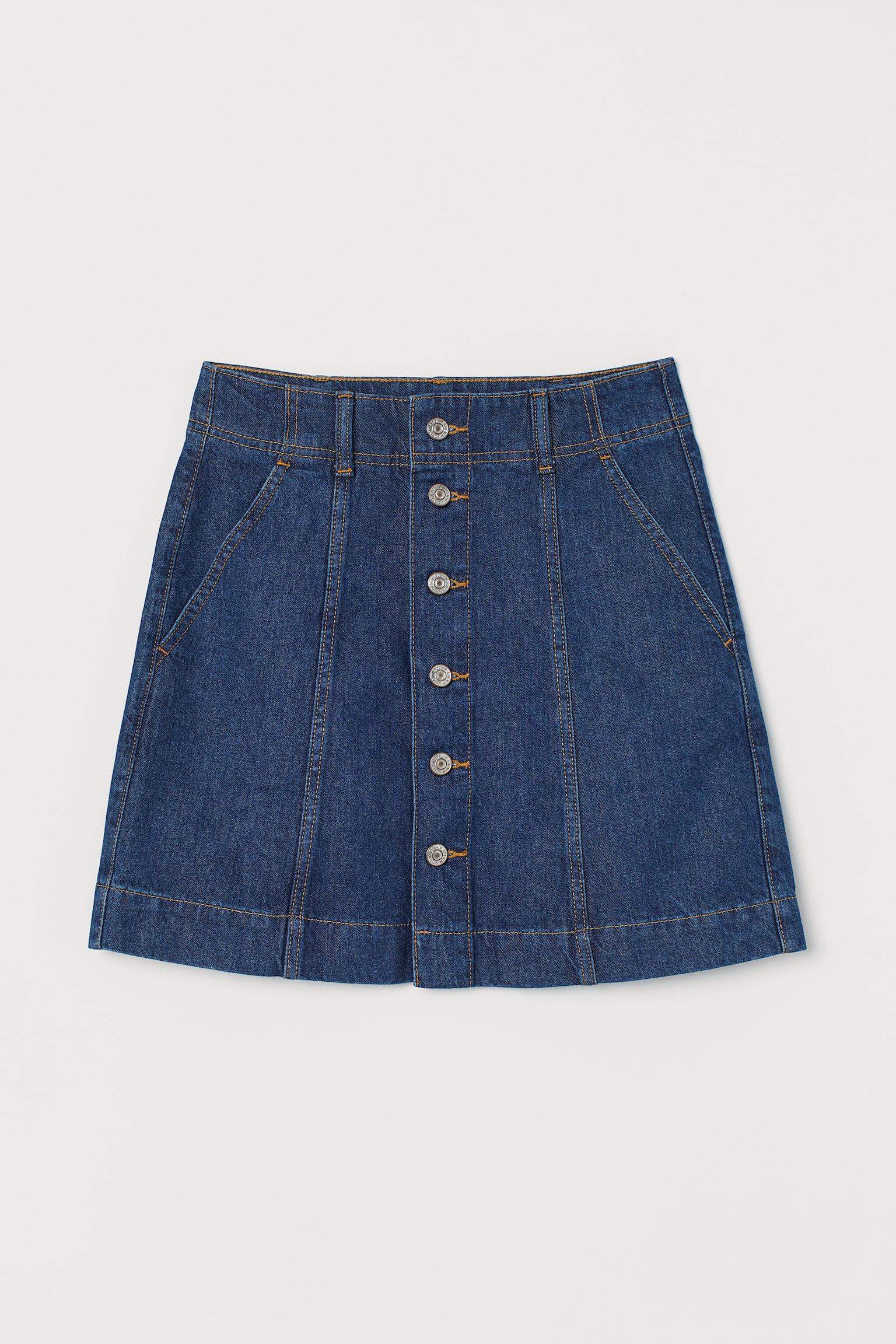 Спідниця джинсова H&M р. 34 Темно-синій (X2301756870)