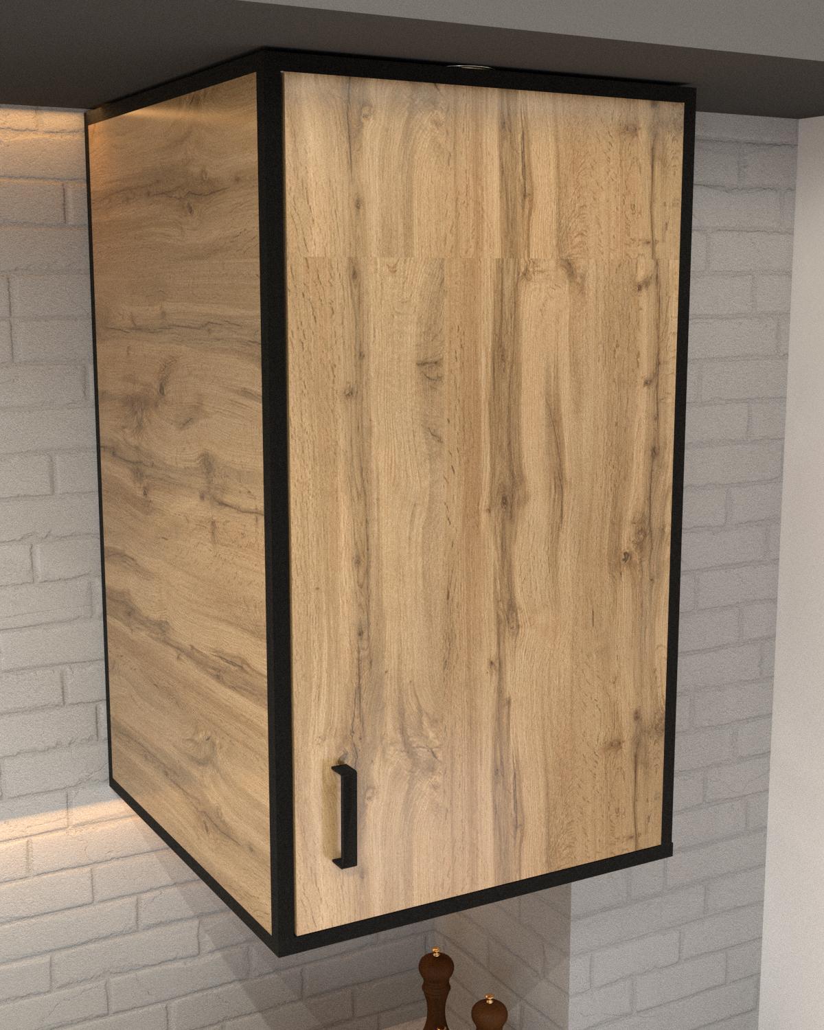 Шкаф кухонный навесной EcoLoft Салерно DSP-1329-1 в стиле лофт Дуб Аппалачи (31925803)