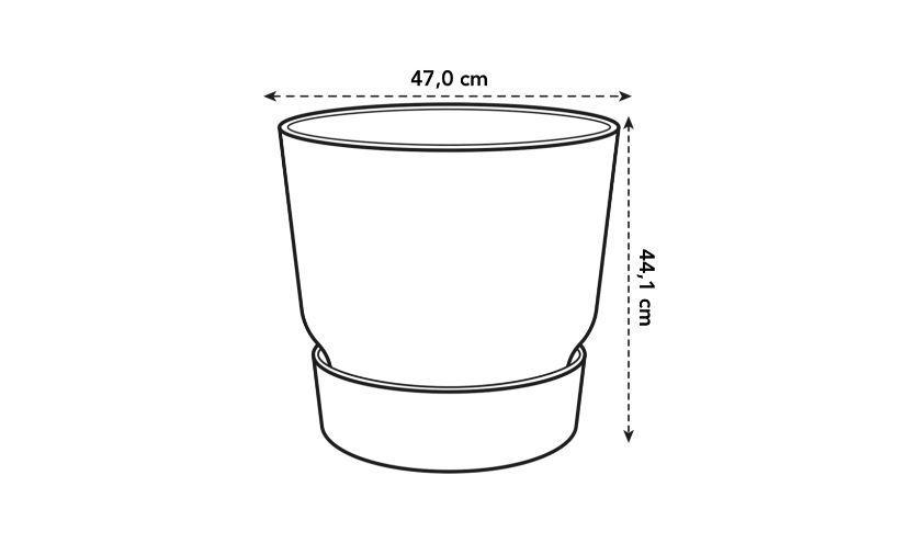 Вазон Elho greenville round 55 л Зелений (332488 Line) - фото 2