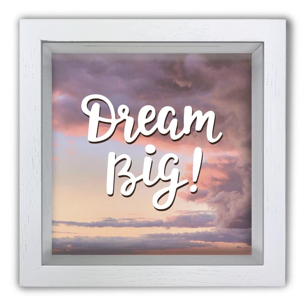 Копилка Dream big деревянная 20x20x6,5 см Белый (хркп0024ба)