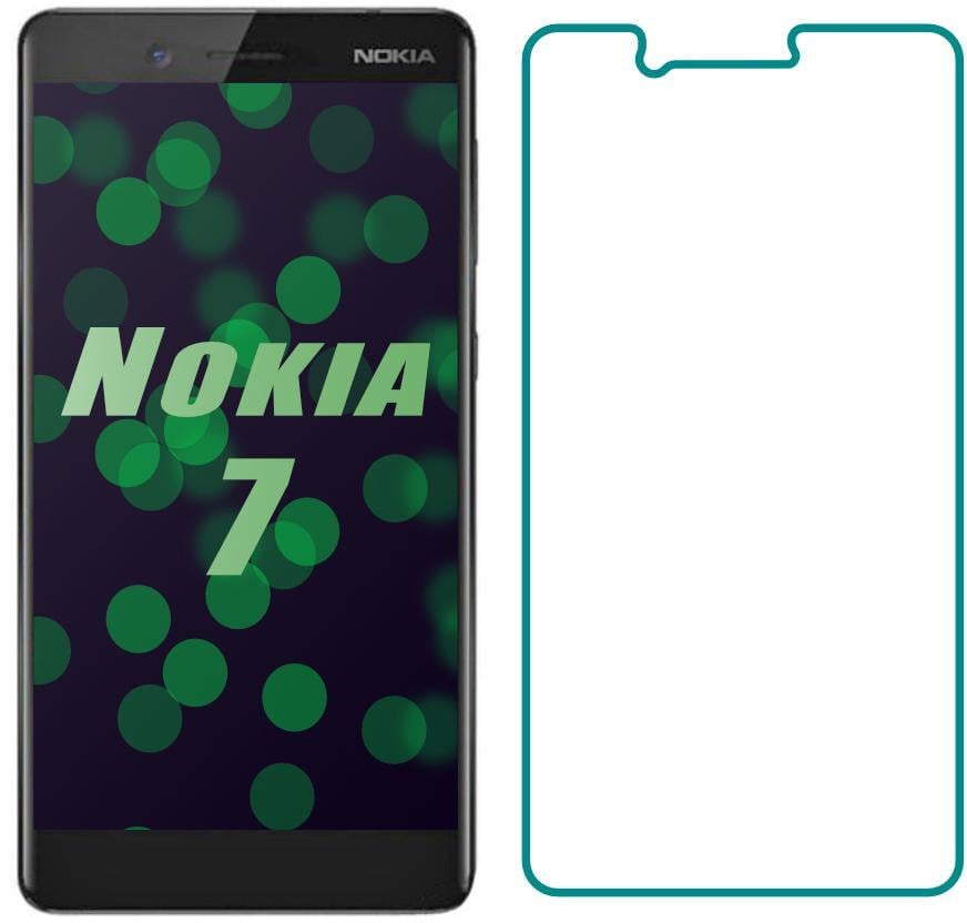 Защитное стекло Nokia 7 (Прозрачное 2.5 D 9H) (06837)