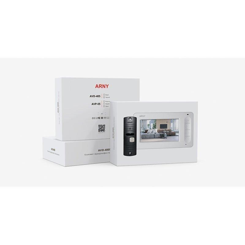 Комплект відеодомофона ARNY AVD-4005 v.2 Білий/Сірий (29190129) - фото 3