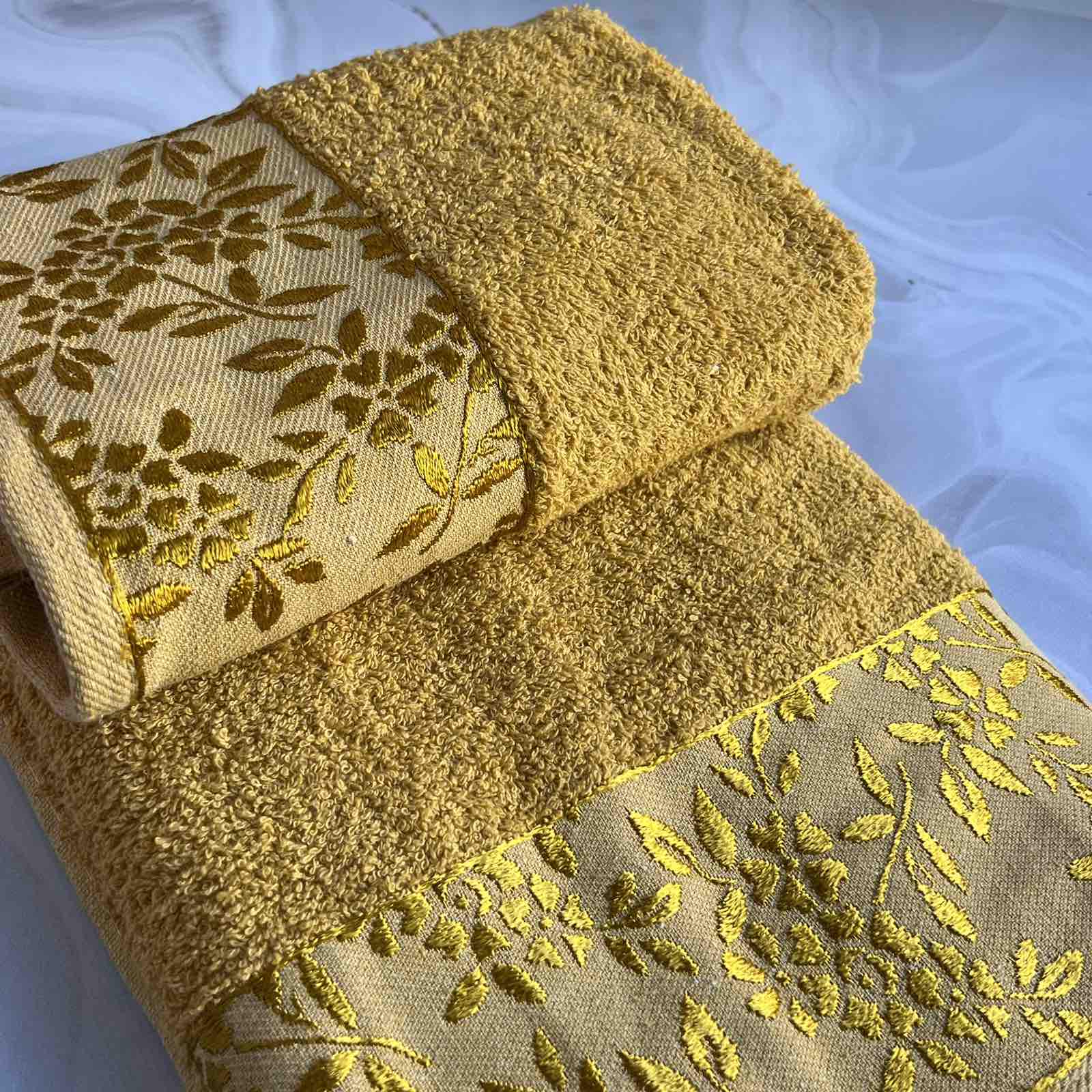 Набір рушників банне та для обличчя 70х40 см/50х90 см 2 шт. Жовтий (mame2v1cic1-sari) - фото 7 Набір рушників банне та для обличчя 70х40 см/50х90 см 2 шт. Жовтий (mame2v1cic1-sari) - фото 7