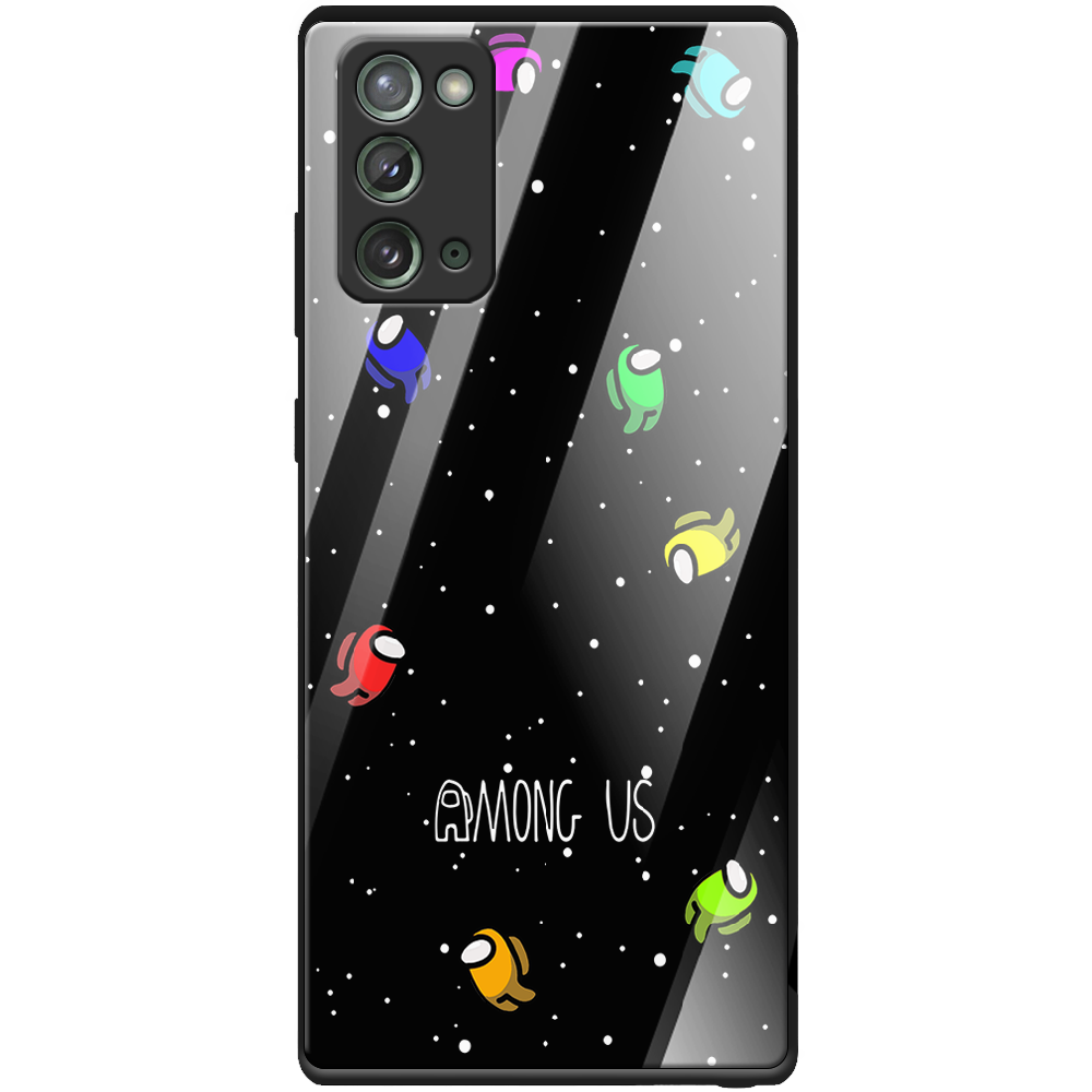 Чехол Boxface Samsung N980 Galaxy Note 20 Among Us Invisible Черный силикон со стеклом (40568-bk76-41112)