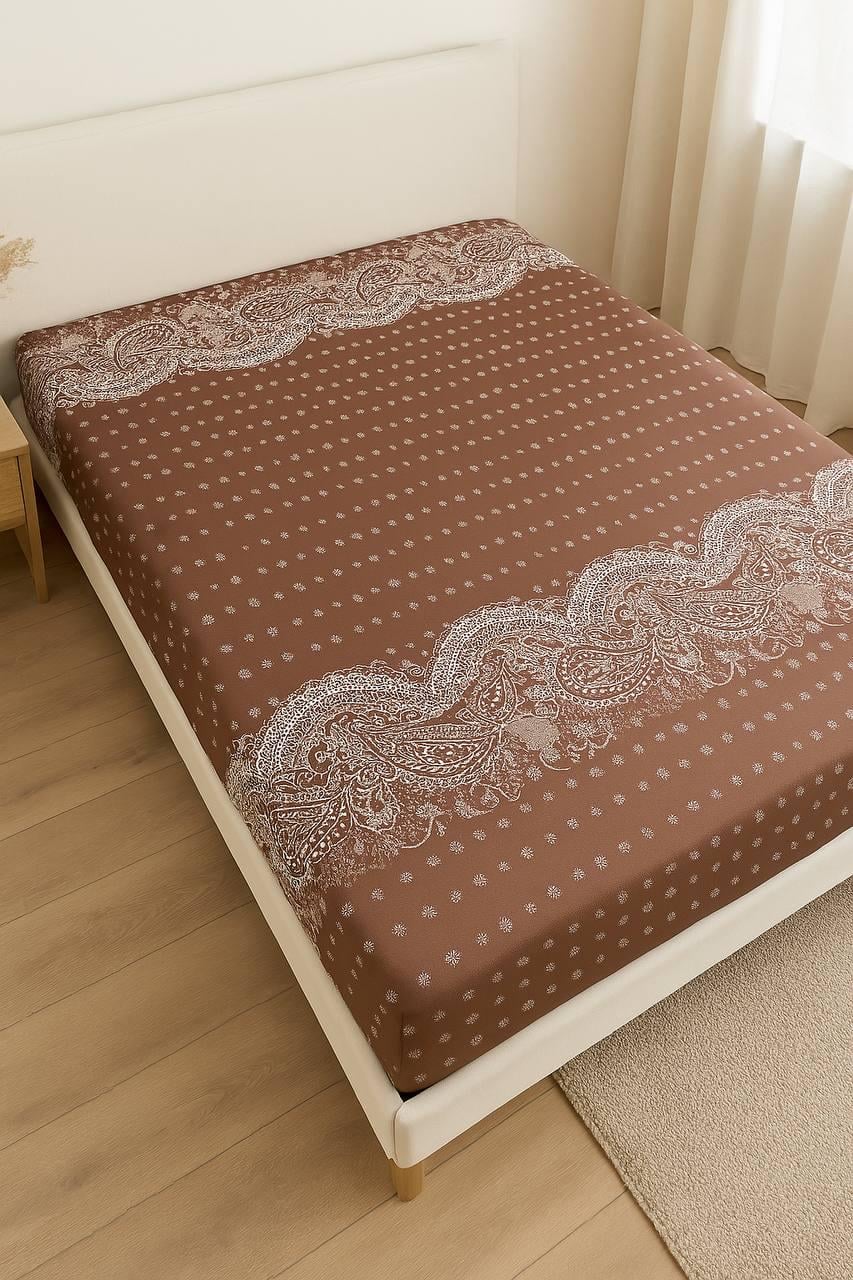 Простынь на резинке из ранфорса 180х200 см Шоколадная (R-1504a/x180) Простынь на резинке из ранфорса 180х200 см Шоколадная (R-1504a/x180)