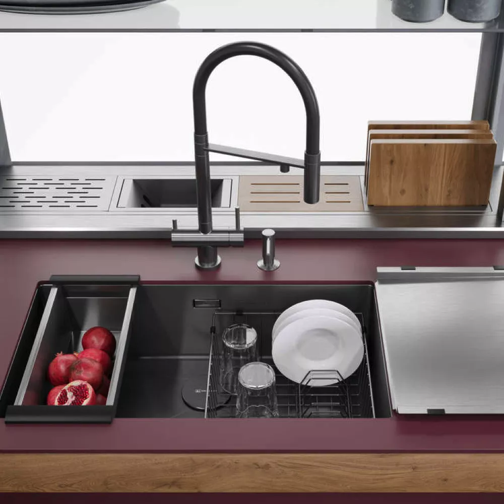 Змішувач для кухні Wezer TOP4-01 на 2 води Чорний (SQ-1044952) - фото 2 Змішувач для кухні Wezer TOP4-01 на 2 води Чорний (SQ-1044952) - фото 2