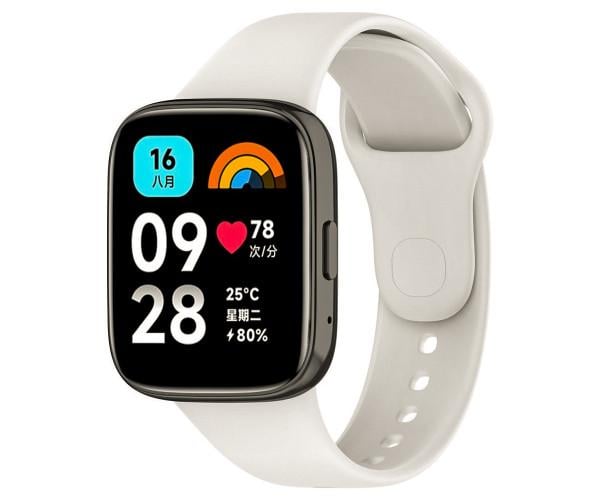 Ремешок Silicone для смарт-часов Xiaomi Redmi Watch 3 Active Кремовый