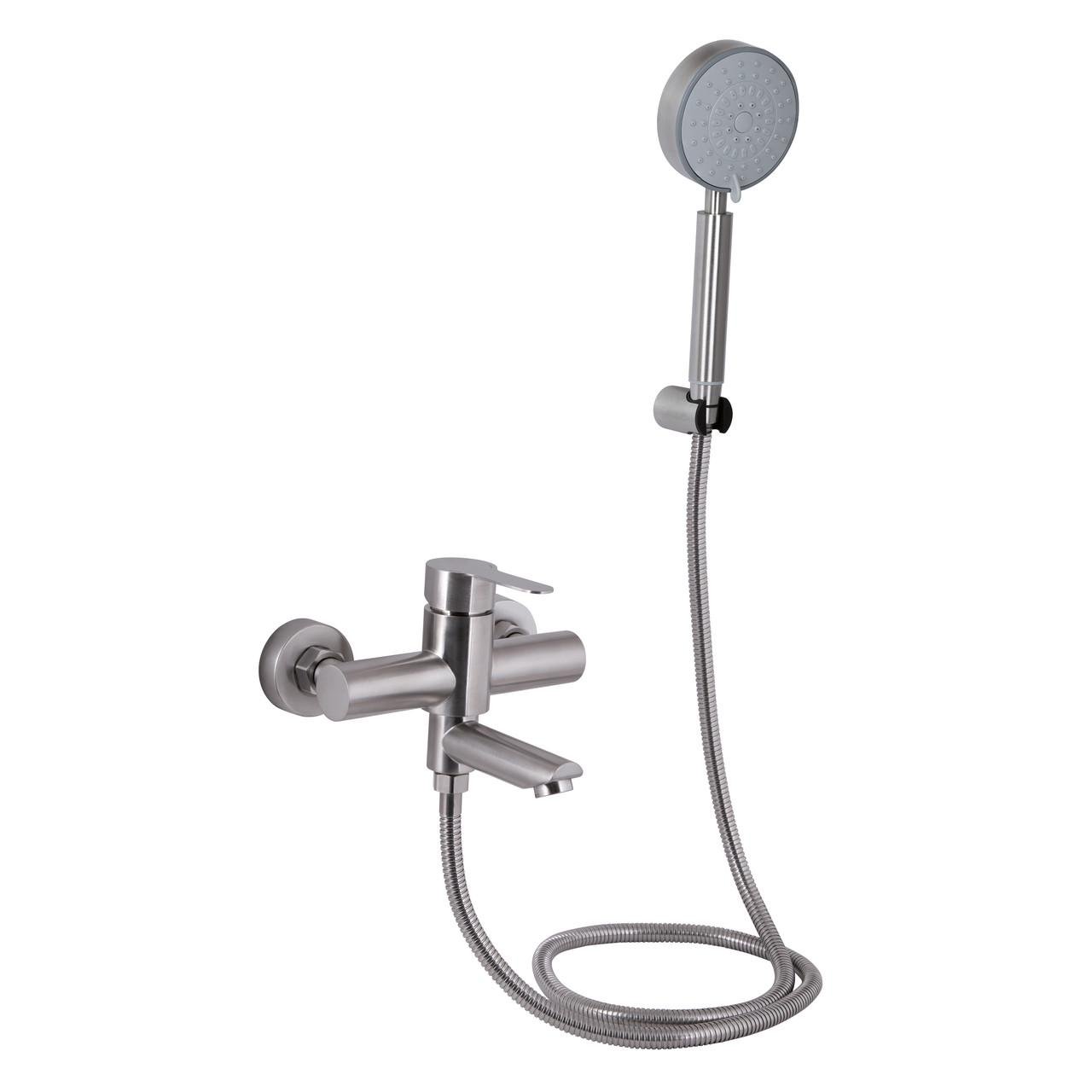 Змішувач для ванни Brinex Pure 006 з поворотним виливом Nickel (BRIPUR006NKL)