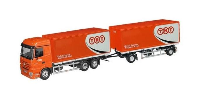 Іграшка трейлер із причепом NZG MB Actros Box TNT модель 1:50 548/01