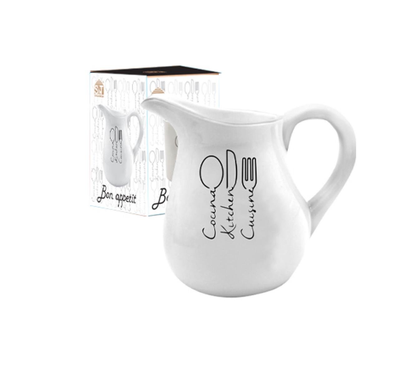 Кувшин S&T Bon appetit 1150 мл Белый с черным (700-09-17)