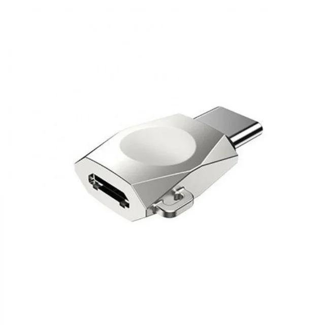 Перехідник microUSB на TypeC Hoco UA8 з оболонкою Сірий (14204opti)