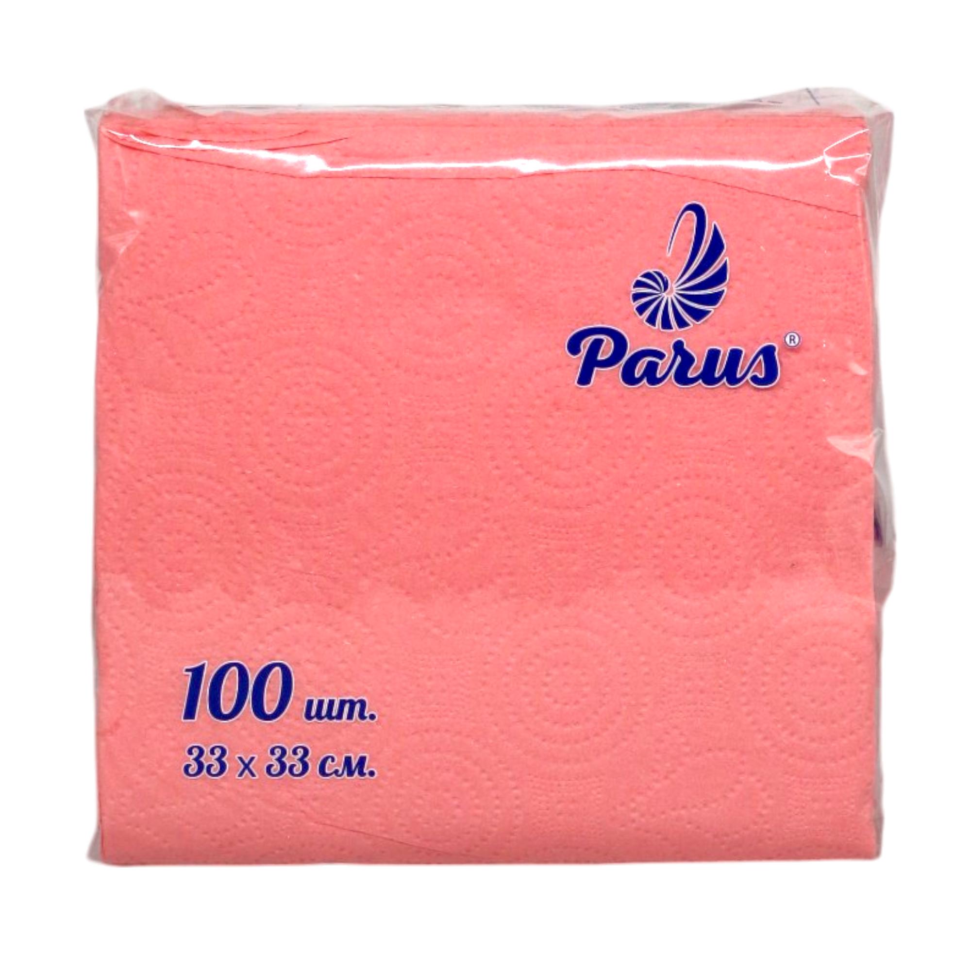 Салфетки бумажные Parus 1 слой 33x33 см 100 шт. Розовый (НФ-00007441)