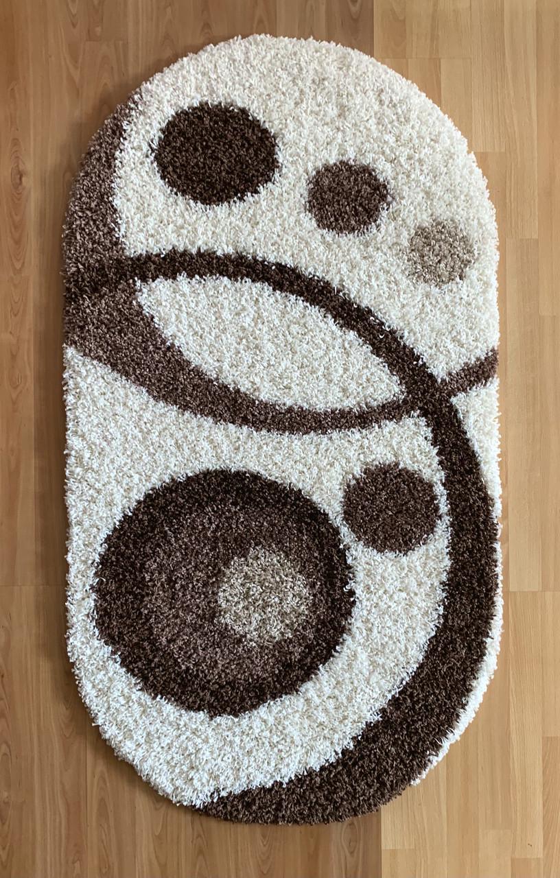 Килим овальний високоворсовий Абстракція 50х80 см (2817979015)