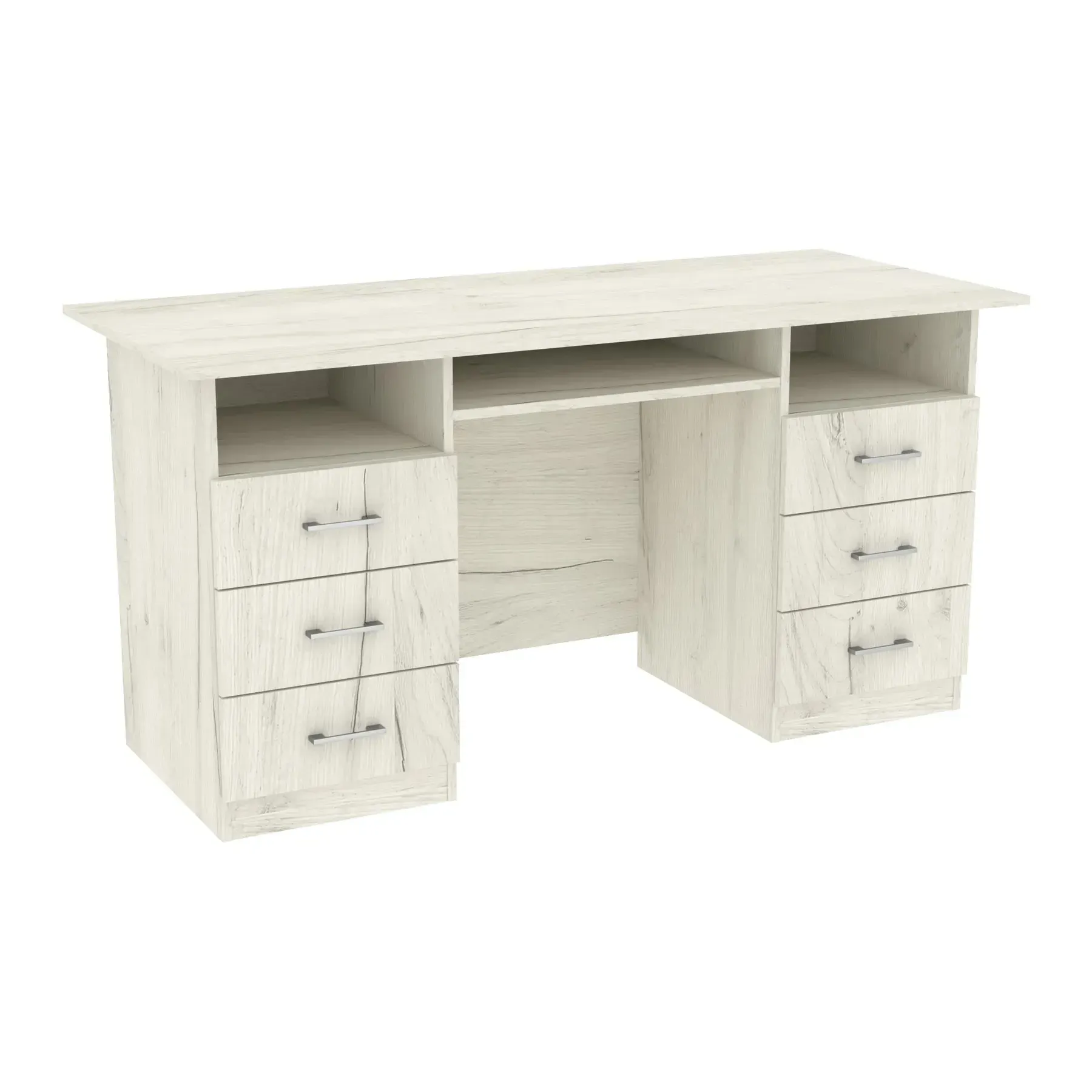 Стіл офісний Kontinent ОСП-4 1500х600х760 мм Дуб Крафт Білий (83457185) - фото 1 Стіл офісний Kontinent ОСП-4 1500х600х760 мм Дуб Крафт Білий (83457185) - фото 1