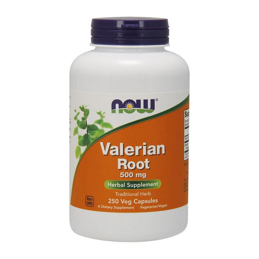 Экстракт корня валерианы NOW Valerian Root 500 mg 250 veg caps