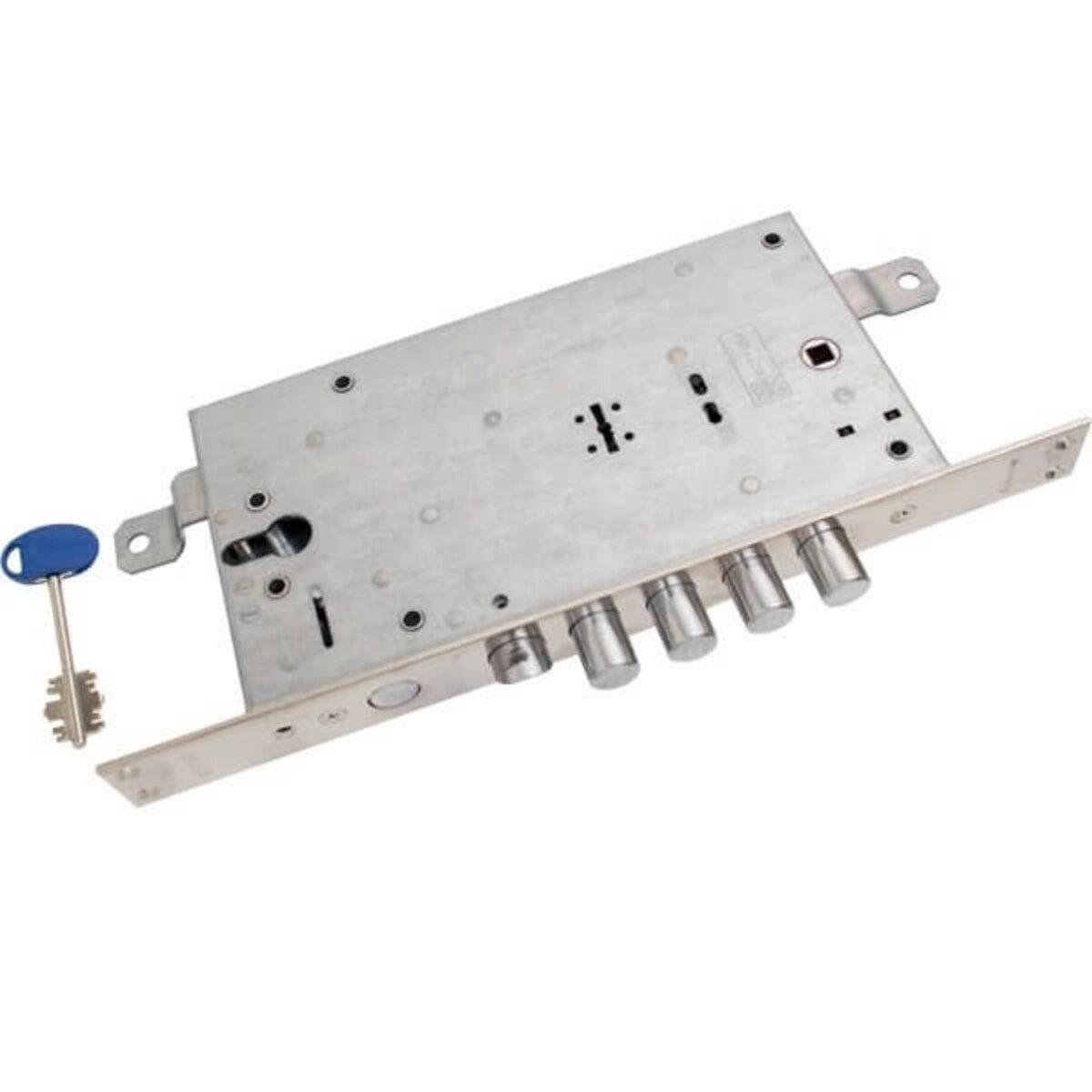 Замок Mottura 54797TBSR54 Matic 4 ригельний з засувкою і додатковим замком під євроциліндр