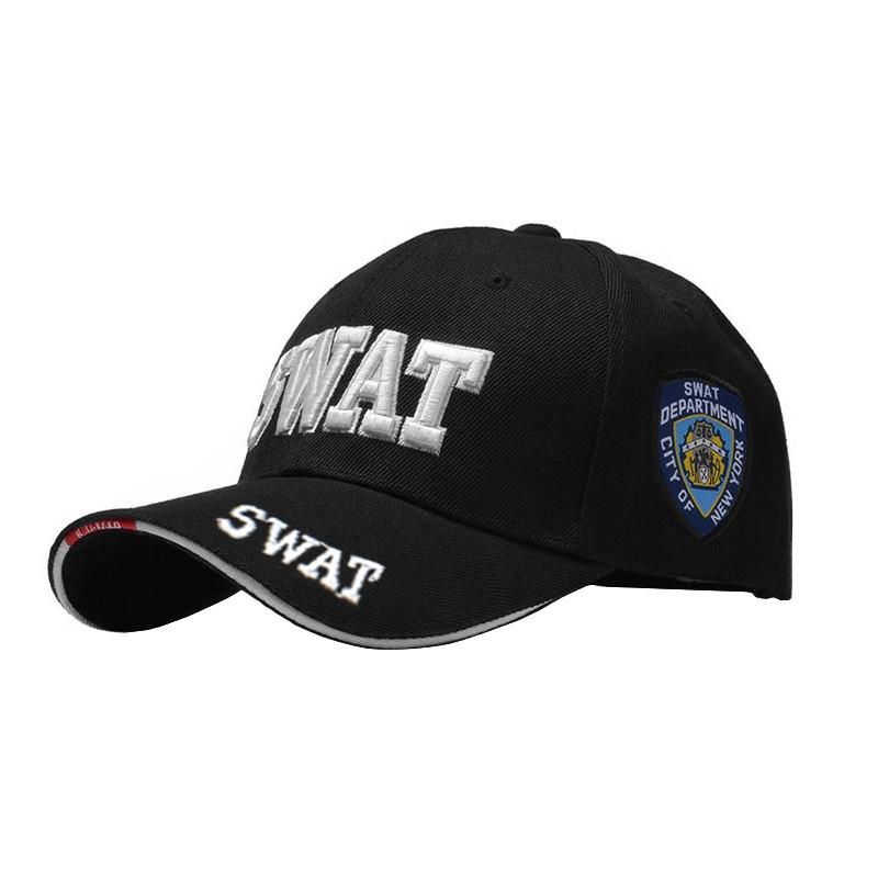 Черная бейсболка Han-Wild 101 SWAT Black модная кепка мужская легкая Черная бейсболка Han-Wild 101 SWAT Black модная кепка мужская легкая