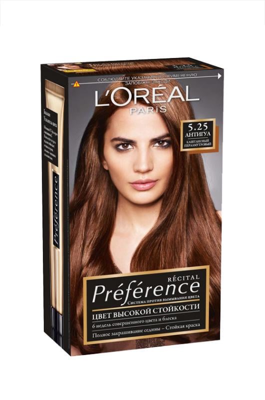 Фарба для волосся L'Oreal Paris Recital Preference 5,25 Антигуа Каштановий перламутровий (2726)