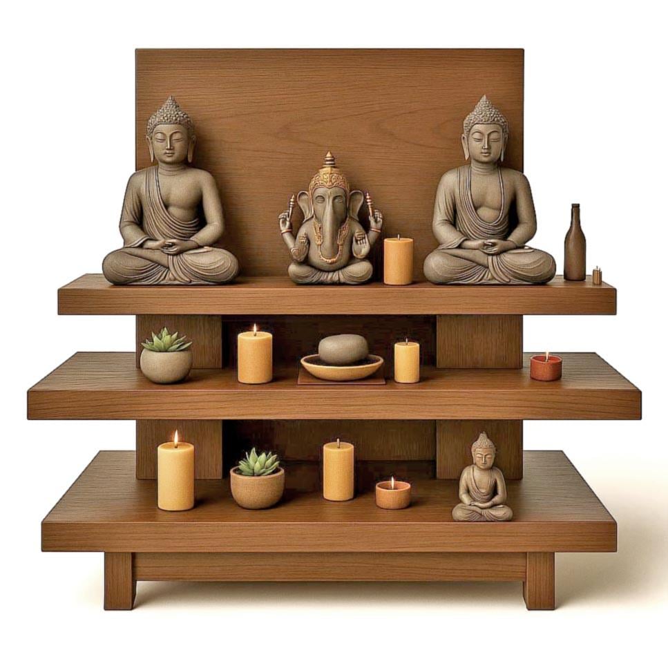 Алтарь для медитации из дерева Долокио Корица (ЛАТ-005933)